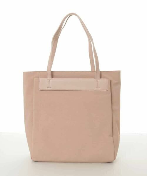 MK MICHEL KLEIN BAG / エムケーミッシェルクランバッグ トートバッグ | [A4収納可]異素材ジョイントスクエアトートバッグ（ベージュ）