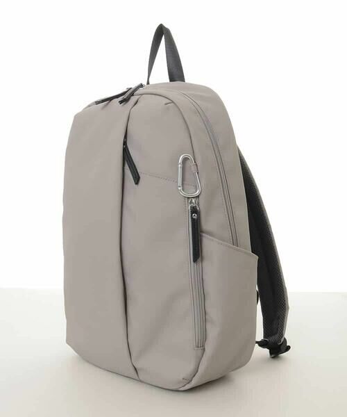 MK MICHEL KLEIN BAG / エムケーミッシェルクランバッグ リュック・バックパック | [A4収納可/カラビナ付き]センターポケットデザインリュック（グレー）