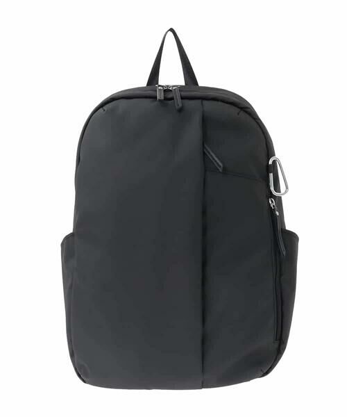 MK MICHEL KLEIN BAG / エムケーミッシェルクランバッグ リュック・バックパック | [A4収納可/カラビナ付き]センターポケットデザインリュック（ブラック）