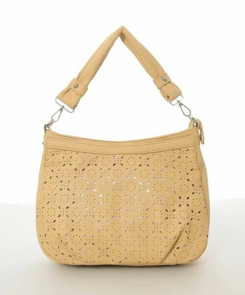 MK MICHEL KLEIN BAG / エムケーミッシェルクランバッグ ショルダーバッグ | [2WAY]パンチングレイヤーデザインバッグ（イエロー）