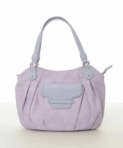 MK MICHEL KLEIN BAG / エムケーミッシェルクランバッグ トートバッグ | [2WAY]フラップポケットデザイントートバッグ（パープル）