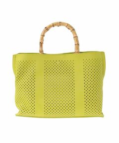 MK MICHEL KLEIN BAG / エムケーミッシェルクランバッグ トートバッグ | [2WAY]バンブーハンドルパンチングバッグ