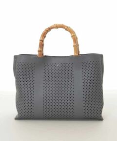 MK MICHEL KLEIN BAG / エムケーミッシェルクランバッグ トートバッグ | [2WAY]バンブーハンドルパンチングバッグ