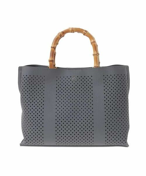 MK MICHEL KLEIN BAG / エムケーミッシェルクランバッグ トートバッグ | [2WAY]バンブーハンドルパンチングバッグ | 詳細1