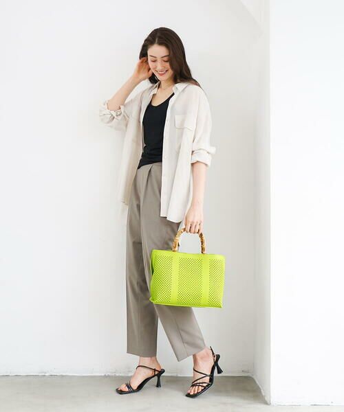 MK MICHEL KLEIN BAG / エムケーミッシェルクランバッグ その他小物 | [2WAY]バンブーハンドルパンチングバッグ | 詳細17