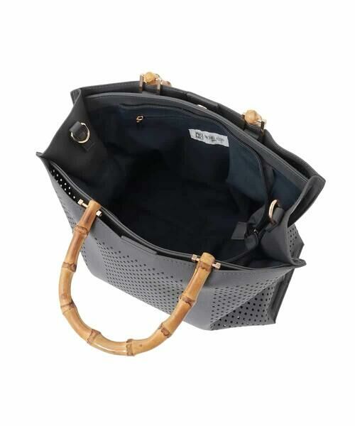 MK MICHEL KLEIN BAG / エムケーミッシェルクランバッグ トートバッグ | [2WAY]バンブーハンドルパンチングバッグ | 詳細8