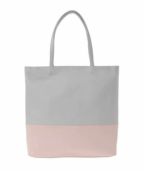 MK MICHEL KLEIN BAG / エムケーミッシェルクランバッグ トートバッグ | バイカラーデザイン牛革トートバッグ | 詳細1