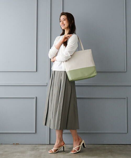 MK MICHEL KLEIN BAG / エムケーミッシェルクランバッグ トートバッグ | [A4収納可]バイカラーデザイン牛革トートバッグ | 詳細18