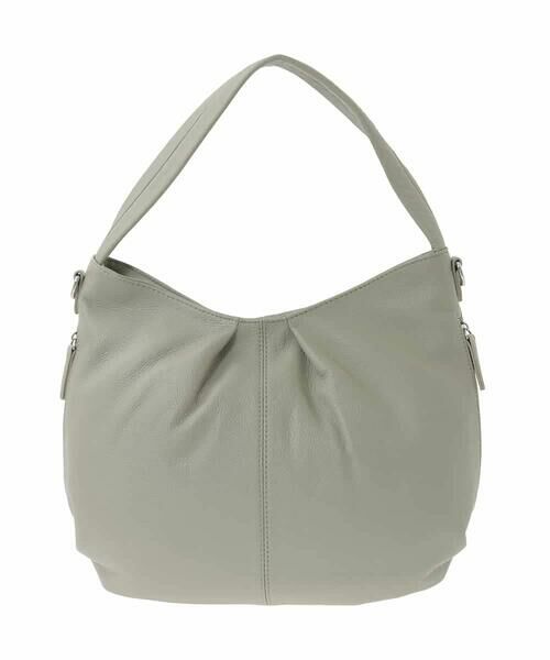 MK MICHEL KLEIN BAG / エムケーミッシェルクランバッグ ショルダーバッグ | [2WAY]タックデザイン牛革ショルダーバッグ | 詳細1