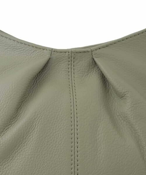 MK MICHEL KLEIN BAG / エムケーミッシェルクランバッグ ショルダーバッグ | [2WAY]タックデザイン牛革ショルダーバッグ | 詳細6