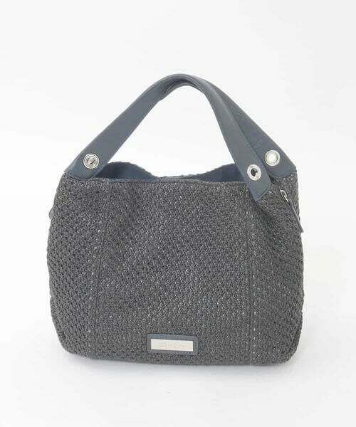 MK MICHEL KLEIN BAG / エムケーミッシェルクランバッグ トートバッグ | 【2WAY】サイドファスナーコンパクトメッシュトートバッグ（ブラック）