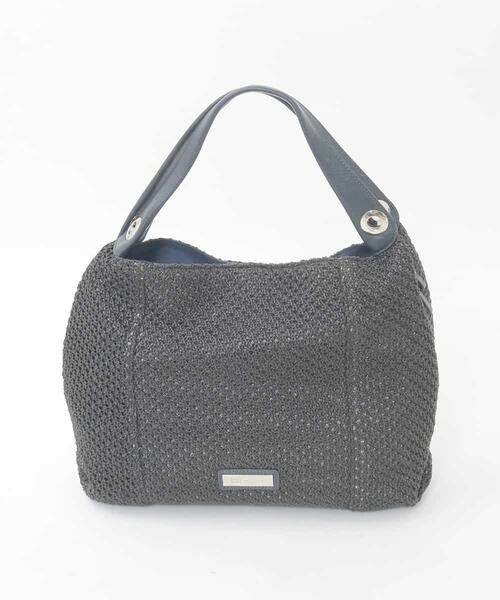 MK MICHEL KLEIN BAG / エムケーミッシェルクランバッグ トートバッグ | サイドファスナーメッシュデザイントートバッグ（ブラック）