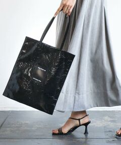 MK MICHEL KLEIN BAG / エムケーミッシェルクランバッグ トートバッグ | [軽量/A4収納可]合成皮革シンプルロゴトートバッグ