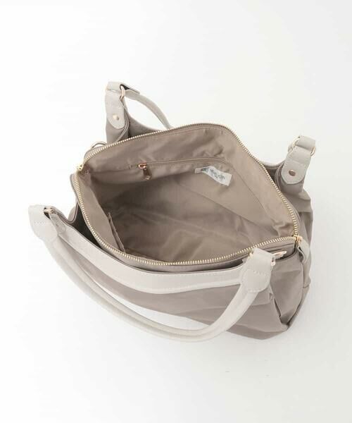 MK MICHEL KLEIN BAG / エムケーミッシェルクランバッグ トートバッグ | 【2WAY】配色ポイントセパレートデザインバッグ | 詳細9