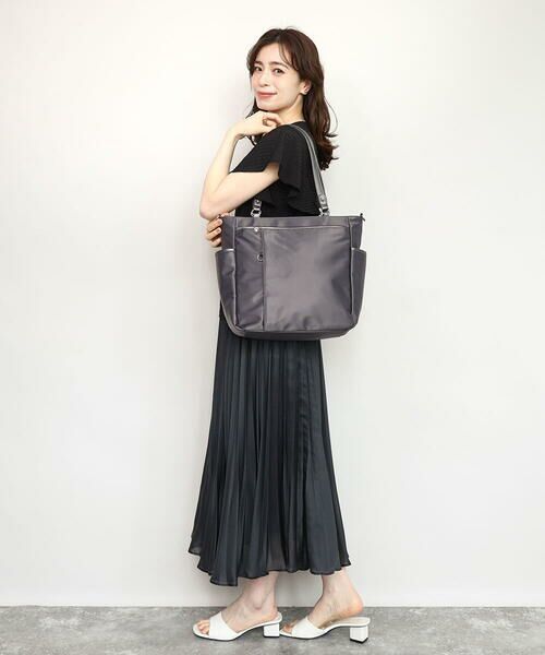 MK MICHEL KLEIN BAG / エムケーミッシェルクランバッグ トートバッグ | [2WAY/A4収納可]多機能ポケットナイロントートバッグ | 詳細18