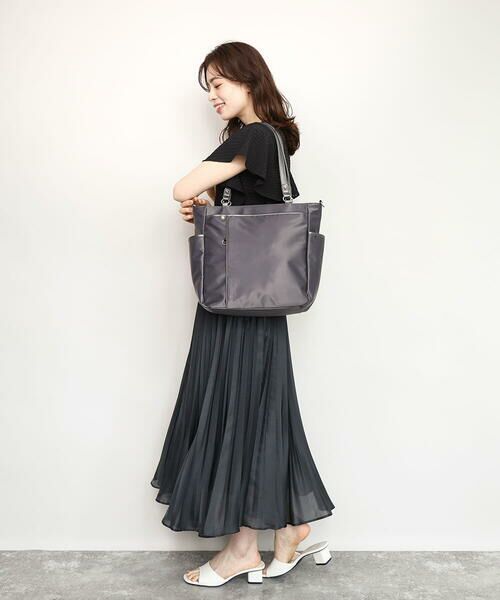 MK MICHEL KLEIN BAG / エムケーミッシェルクランバッグ トートバッグ | [2WAY/A4収納可]多機能ポケットナイロントートバッグ | 詳細19