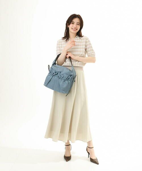 MK MICHEL KLEIN BAG / エムケーミッシェルクランバッグ ショルダーバッグ | [2WAY/A4収納可]ギャザーポケットナイロンデザインバッグ | 詳細15