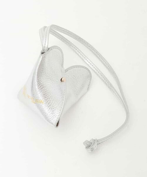 MK MICHEL KLEIN BAG / エムケーミッシェルクランバッグ その他 | テトラハートレザーチャーム（シルバー）