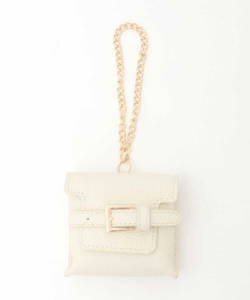 MK MICHEL KLEIN BAG / エムケーミッシェルクランバッグ その他 | ミニバッグレザーチャーム（アイボリー）