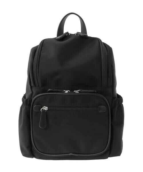 MK MICHEL KLEIN BAG / エムケーミッシェルクランバッグ リュック・バックパック | [撥水/500g以下]多機能ポケットパイピングコンパクトリュック（ブラック）