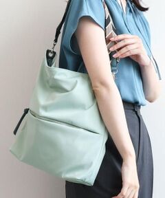 MK MICHEL KLEIN BAG / エムケーミッシェルクランバッグ ショルダーバッグ | [2WAY]アクセントハンドルナイロンバッグ