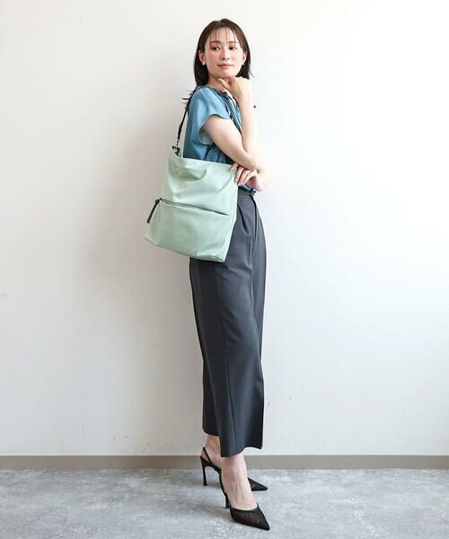 MK MICHEL KLEIN BAG / エムケーミッシェルクランバッグ ショルダーバッグ | [2WAY]アクセントハンドルナイロンバッグ | 詳細16