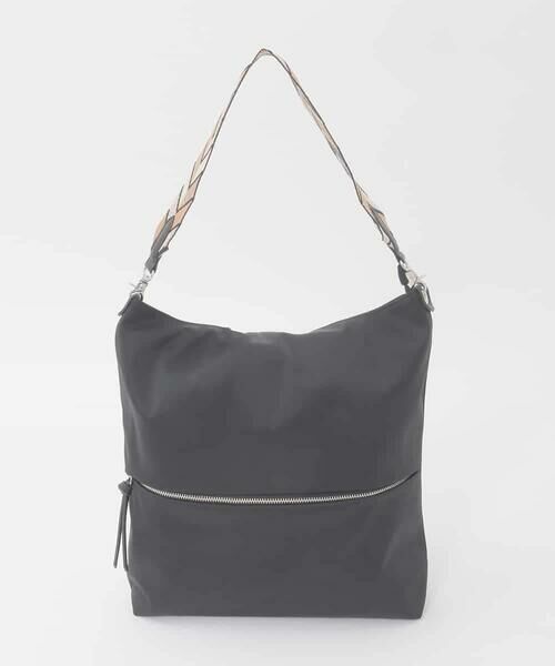 MK MICHEL KLEIN BAG / エムケーミッシェルクランバッグ ショルダーバッグ | [2WAY]アクセントハンドルナイロンバッグ（ブラック）