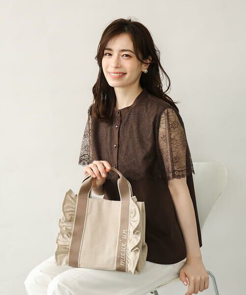 MK MICHEL KLEIN BAG / エムケーミッシェルクランバッグ その他小物 | [WEB限定/300g以下の軽量]サイドフリルスクエアデザインバッグ | 詳細20