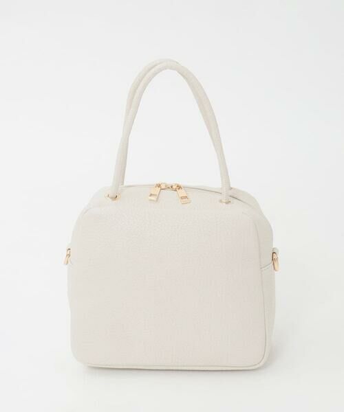 MK MICHEL KLEIN BAG / エムケーミッシェルクランバッグ その他小物 | [WEB限定/2WAY/300g以下の軽量]合成皮革ミニスクエアバッグ（アイボリー）