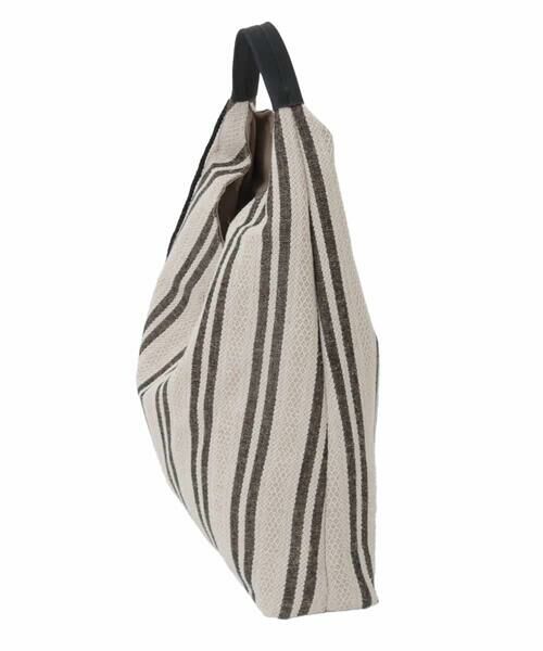 MK MICHEL KLEIN BAG / エムケーミッシェルクランバッグ その他小物 | [A4収納可]Vカットストライプスデザインバッグ | 詳細1