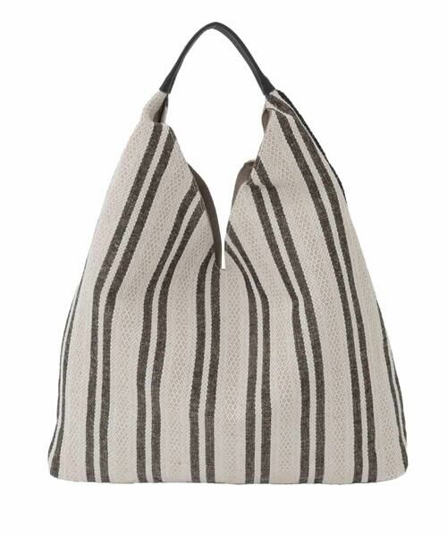 MK MICHEL KLEIN BAG / エムケーミッシェルクランバッグ その他小物 | [A4収納可]Vカットストライプスデザインバッグ | 詳細2
