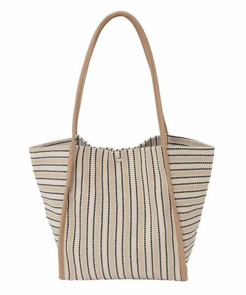 MK MICHEL KLEIN BAG / エムケーミッシェルクランバッグ トートバッグ | [ショルダーポーチ付き]コードストライプデザインバッグ | 詳細1