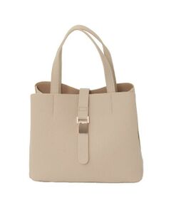 MK MICHEL KLEIN BAG / エムケーミッシェルクランバッグ トートバッグ | [2WAY]ベルトフラップスクエアミニトートバッグ