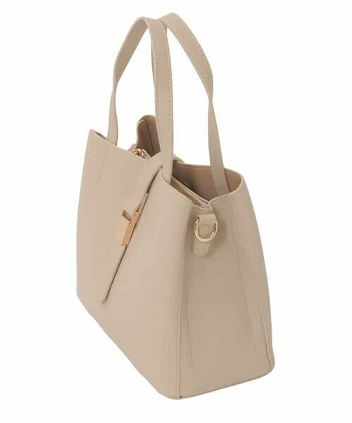MK MICHEL KLEIN BAG / エムケーミッシェルクランバッグ トートバッグ | [2WAY]ベルトフラップスクエアミニトートバッグ | 詳細1