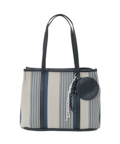 MK MICHEL KLEIN BAG / エムケーミッシェルクランバッグ トートバッグ | [ポーチチャーム付き]異素材ジョイントデザイントートバッグ