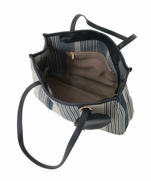 MK MICHEL KLEIN BAG / エムケーミッシェルクランバッグ トートバッグ | [ポーチチャーム付き]異素材ジョイントデザイントートバッグ | 詳細7