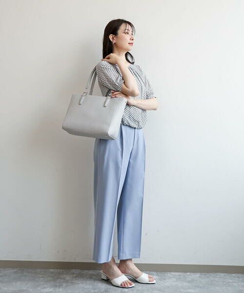 MK MICHEL KLEIN BAG / エムケーミッシェルクランバッグ トートバッグ | [2WAY/A4収納可]合成皮革エンボスビジネストート | 詳細2