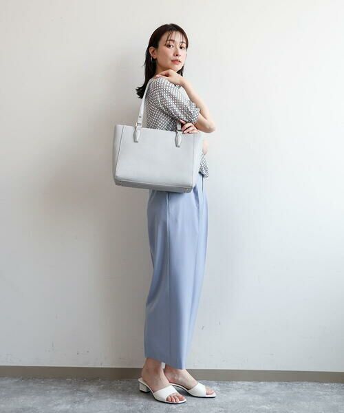 MK MICHEL KLEIN BAG / エムケーミッシェルクランバッグ トートバッグ | [2WAY/A4収納可]合成皮革エンボスビジネストート | 詳細3