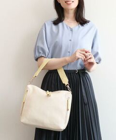 MK MICHEL KLEIN BAG / エムケーミッシェルクランバッグ ショルダーバッグ | [2WAY]合成皮革パンチングワンショルダースクエアバッグ
