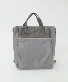 MK MICHEL KLEIN BAG / エムケーミッシェルクランバッグ ショルダーバッグ | [3WAY/撥水]レザーナイロン多機能スクエアバッグ