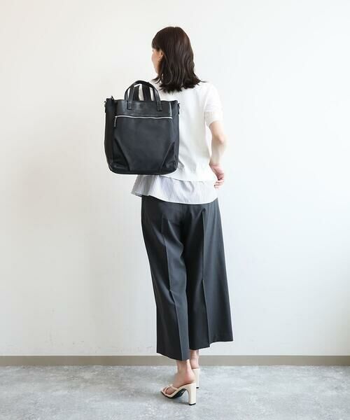 MK MICHEL KLEIN BAG / エムケーミッシェルクランバッグ ショルダーバッグ | [3WAY/撥水]レザーナイロン多機能スクエアバッグ | 詳細12