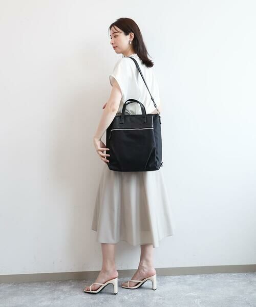 MK MICHEL KLEIN BAG / エムケーミッシェルクランバッグ ショルダーバッグ | [3WAY/撥水]レザーナイロン多機能スクエアバッグ | 詳細13