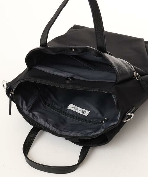 MK MICHEL KLEIN BAG / エムケーミッシェルクランバッグ ショルダーバッグ | [3WAY/撥水]レザーナイロン多機能スクエアバッグ | 詳細16