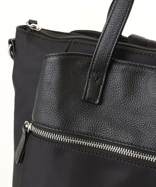 MK MICHEL KLEIN BAG / エムケーミッシェルクランバッグ ショルダーバッグ | [3WAY/撥水]レザーナイロン多機能スクエアバッグ | 詳細7