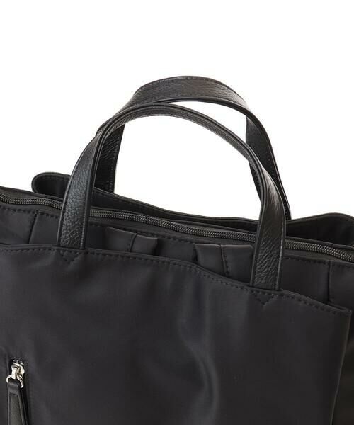 MK MICHEL KLEIN BAG / エムケーミッシェルクランバッグ ショルダーバッグ | [3WAY/撥水]レザーナイロン多機能スクエアバッグ | 詳細8
