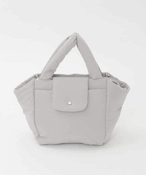 MK MICHEL KLEIN BAG / エムケーミッシェルクランバッグ トートバッグ | [WEB限定/軽量/2WAY]ポケットアクセント台形コンパクトトート（グレー）