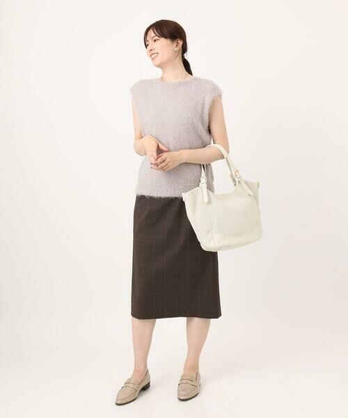MK MICHEL KLEIN BAG / エムケーミッシェルクランバッグ トートバッグ | [2WAY/500g以下の軽量]ベルトデザインパンチングトート | 詳細19