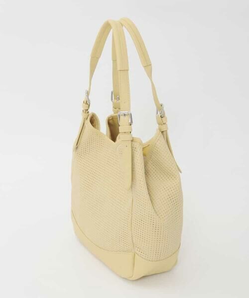 MK MICHEL KLEIN BAG / エムケーミッシェルクランバッグ トートバッグ | [2WAY/500g以下の軽量]ベルトデザインパンチングトート | 詳細2