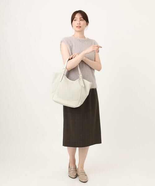 MK MICHEL KLEIN BAG / エムケーミッシェルクランバッグ トートバッグ | [2WAY/500g以下の軽量]ベルトデザインパンチングトート | 詳細20