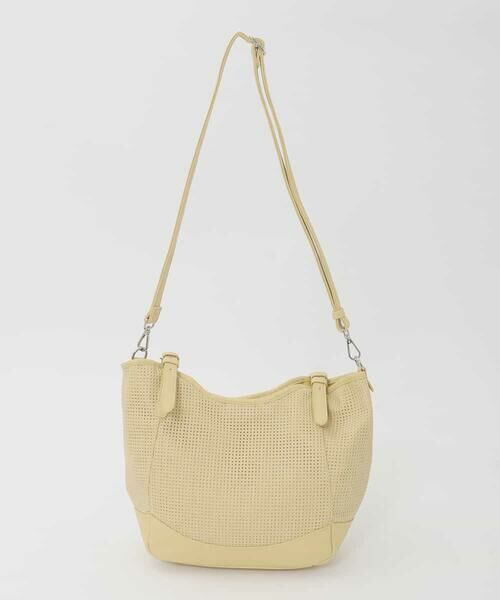 MK MICHEL KLEIN BAG / エムケーミッシェルクランバッグ トートバッグ | [2WAY/500g以下の軽量]ベルトデザインパンチングトート | 詳細4